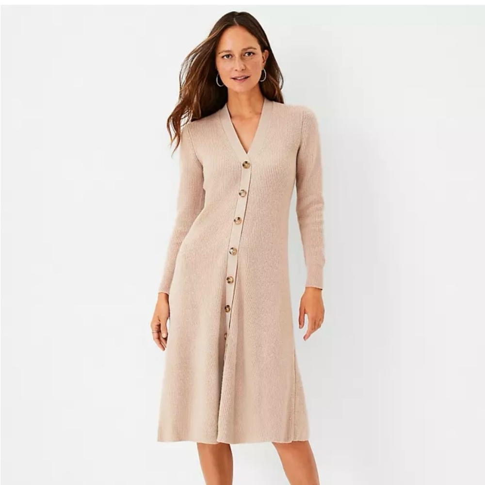 Ann Taylor sweater dress, taupe/brown